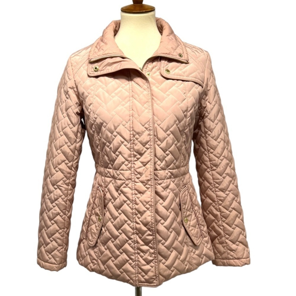 Cole Haan Signature Blush Pink Quilted Coat Womens Small